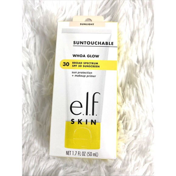 e.l.f. Skin Whoa Glow Sheer Champagne Sunscreen SPF 35 1.7oz Exp.04/26 Primer - Picture 2 of 7